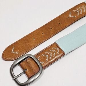 Arcade Womens Size Small Stretch Nylon And Stitched Leather Belt